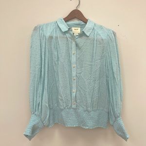 Meave sheer polka dot blouse